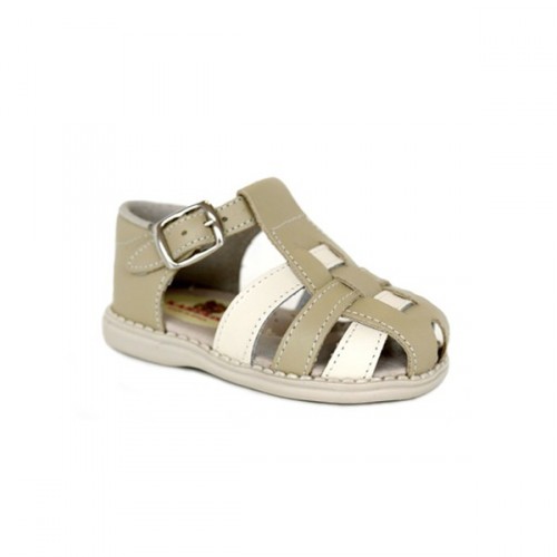 Leather sandals for boys 1190 BEIGE
