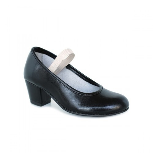 Zapato flamenco de color negro tacón de Pasos de Baile