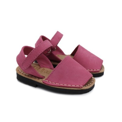 Nubuck leather Minorcan sandals 9361 Fuchsia