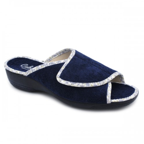 Women velcro slippers Cabrera 5357 Navy