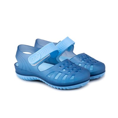 Velcro beach sandals kids Igor Bay BLUE