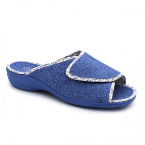 Women velcro slippers Cabrera 5357 Blue