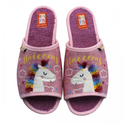 Zapatillas casa de unicornio para niña modelo Ralfis 8390