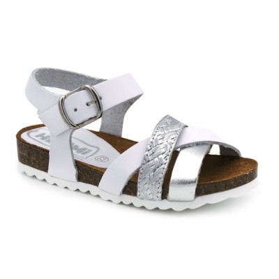 Buckle leather sandals Hermi 11506 White