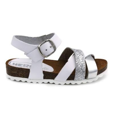 Buckle leather sandals Hermi 11506 White