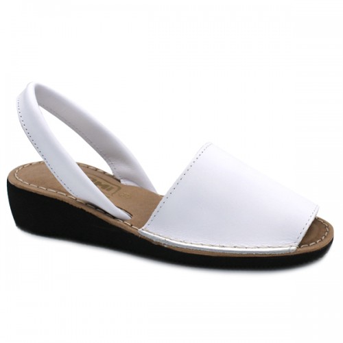 White wedge minorcan sandals HERMI 19350