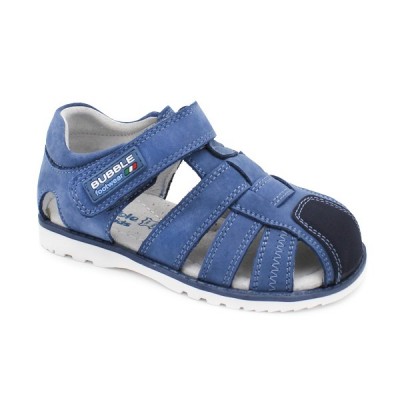 Leather velcro sandals Bubble Kids 2377 Blue