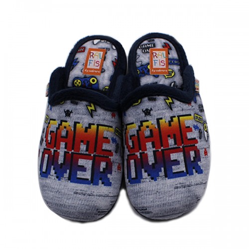 Boy slippers GAME RALFIS 8402 grey