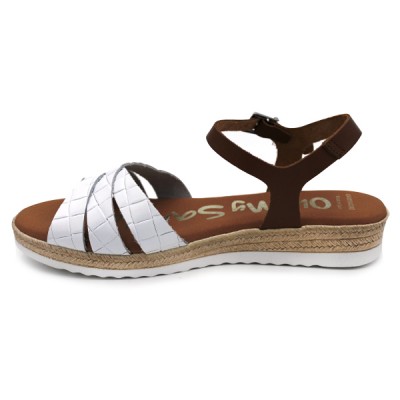 Leather sandals Oh My Sandals 5010 white
