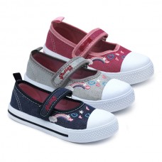 Girl canvas mary jane Bubble Kids 3657
