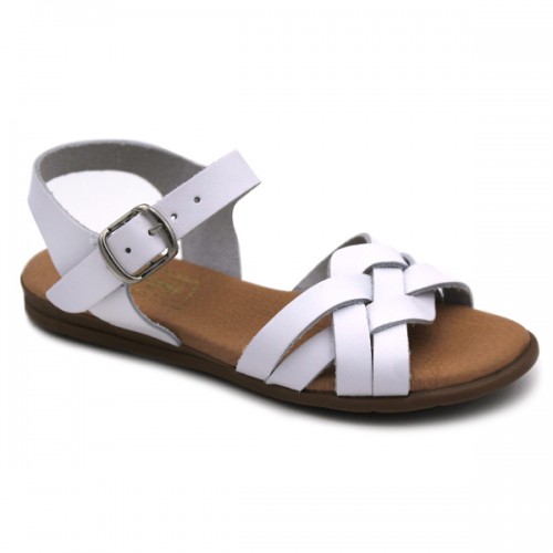 Girls strappy sandals HERMI 27102 White