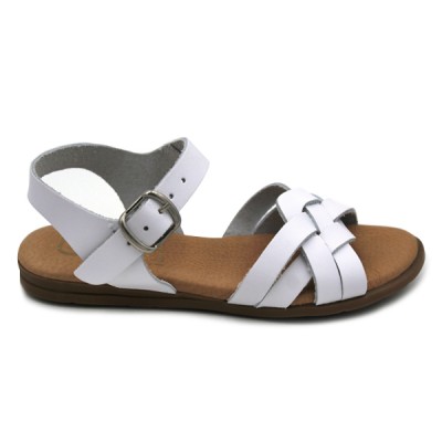 Girls strappy sandals HERMI 27102 White