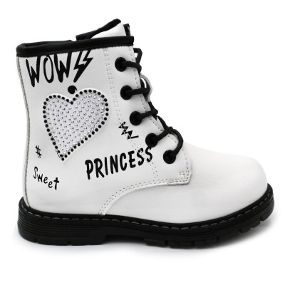 Military boots Bubble Kids 433 white