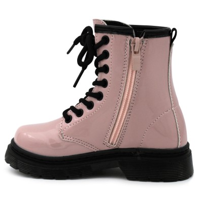 Girl military boots Bubble Kids 492 pink