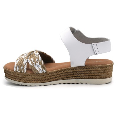 White leather sandals Oh My Sandals 5306 for girls
