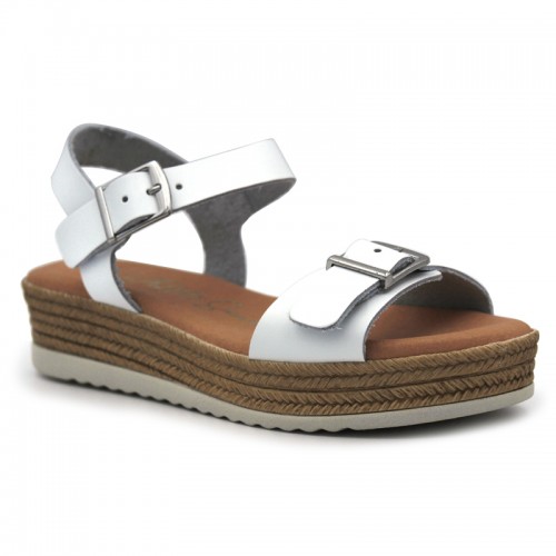 Two-buckle sandals Oh! My Sandals 5312 White