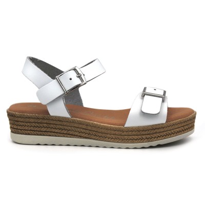 Two-buckle sandals Oh! My Sandals 5312 White