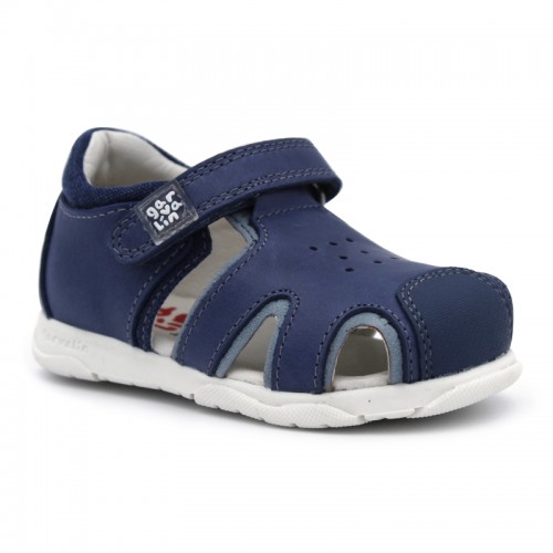 Blue sandals for boys GARVALIN 232610 with velcro