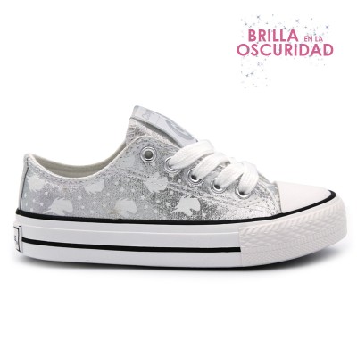 Girls canvas shoes CONGUITOS 128321 Silver