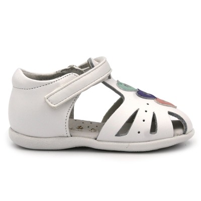 White leather sandals BUBBLE KIDS 614 flexible