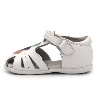 White leather sandals BUBBLE KIDS 614 with velcro