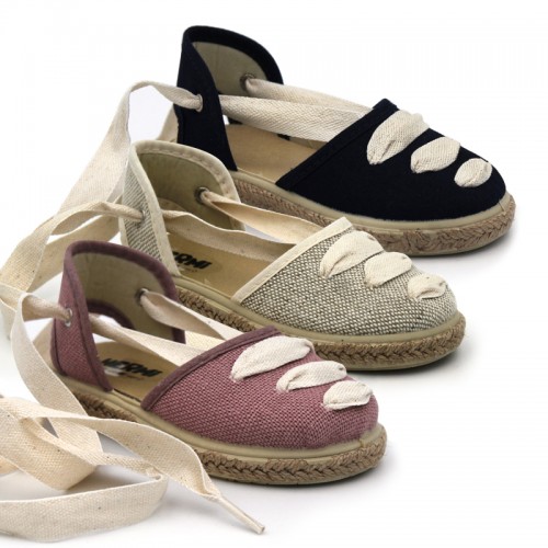 Espadrilles for girls with laces HERMI 1006