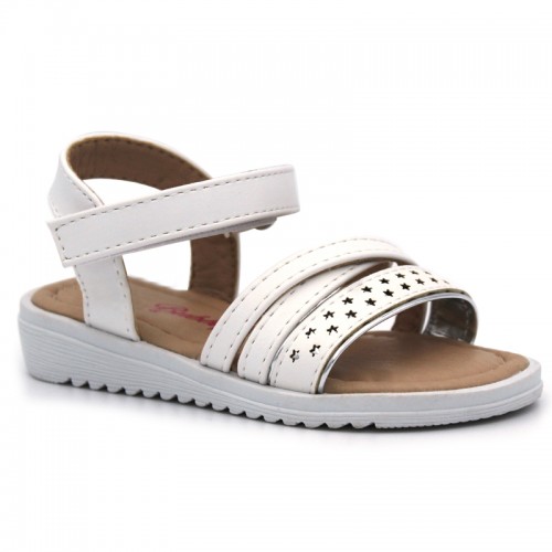 Girls sandals with stars BUBBLE KIDS 567 White