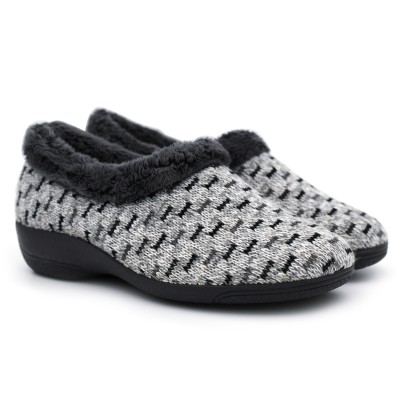 Women fleece slippers CABRERA 5563 Grey