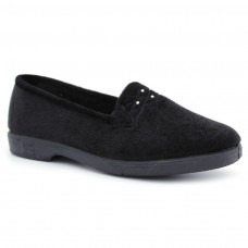 Black comfort slippers DR CUTILLAS 502