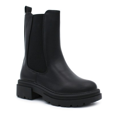 High chelsea boots for girls, BUBBLE KIDS 818 Black