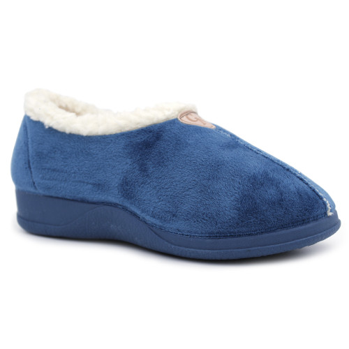 Women fleece-lined slippers NA631 Blue