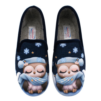 Women OWL house shoes NA177 Navy