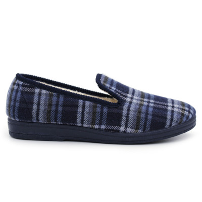 Men's checked slippers NA52 Washable