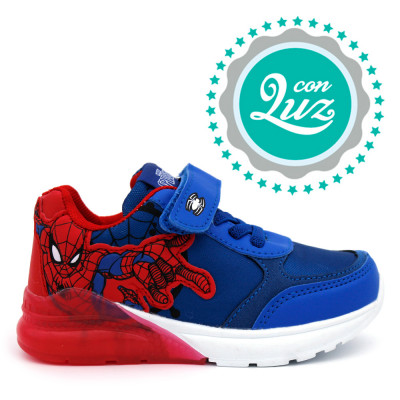 SPIDERMAN lights trainers 6464 - Blue and red