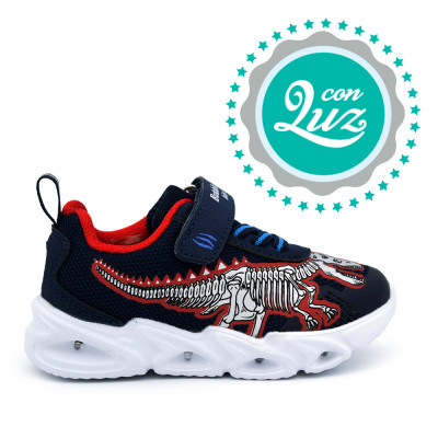 Boys lights trainers BUBBLE KIDS 899 - Navy