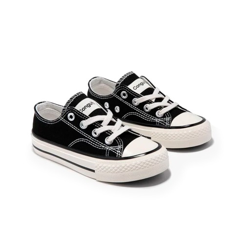 Laces canvas shoes CONGUITOS 311001 - Black