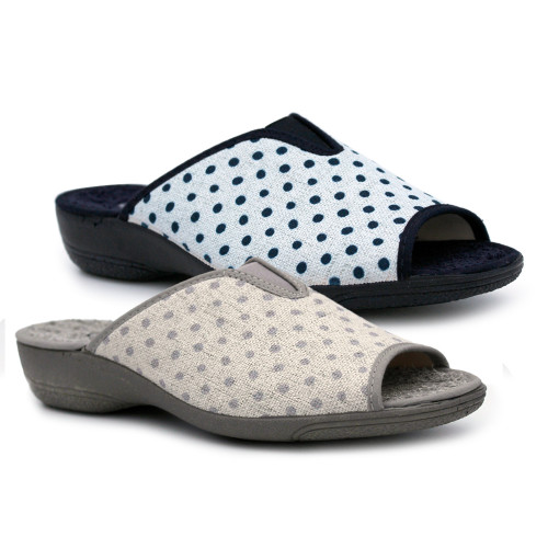 Polka dot wedge slippers CABRERA 5582