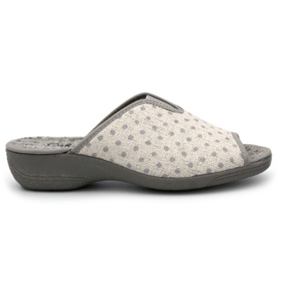 Polka dot wedge slippers CABRERA 5582 GREY