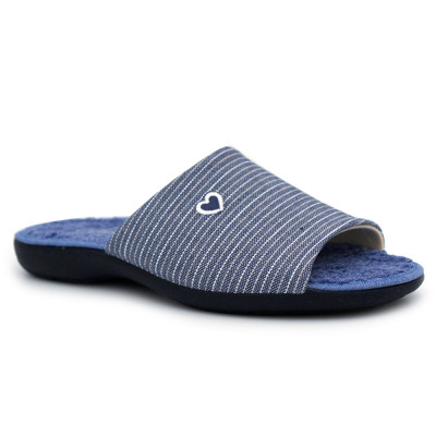 STRIPED slippers for women CABRERA 4480 - BLUE