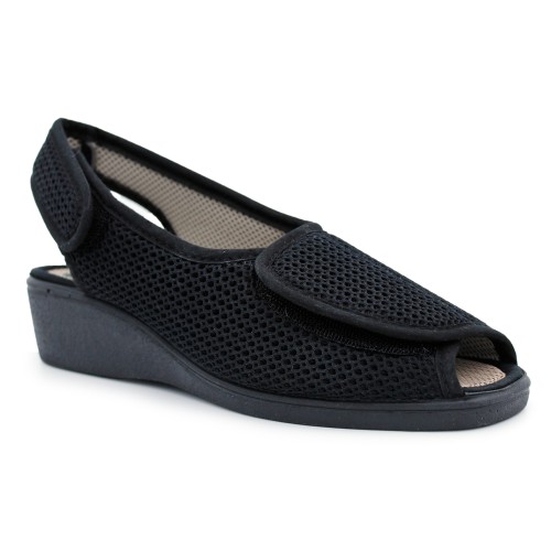 Women special wide sandals A.CAMPELLO 3700 - Black