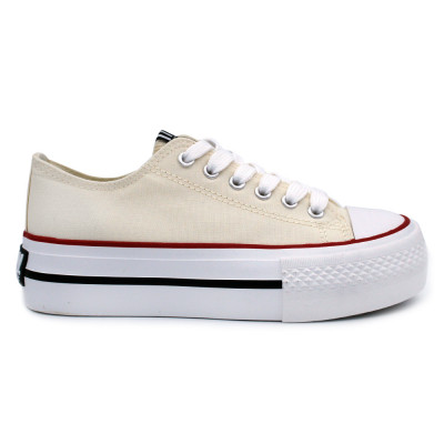 White platform canvas shoes B&W 527061 - For girls and young