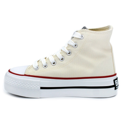 Zapatillas altas blancas plataforma B&W 527060 - Niñas y jóvenes