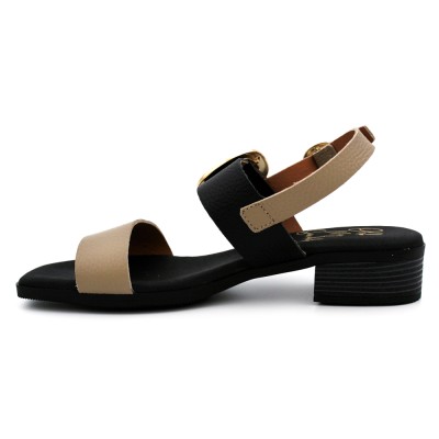 Gold buckle leather sandals Oh! My Sandals 5346