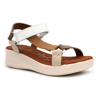 Women leather sandals Oh! My Sandals 5407 - Taupe