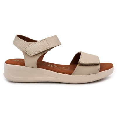 Women leather sandals Oh! My Sandals 5411 - Beige
