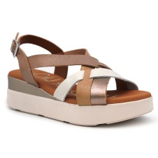 Crossed straps leather sandals Oh! My Sandals 5418
