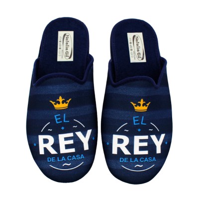 'King of the House' slippers NATALIA GIL 6402 - Navy
