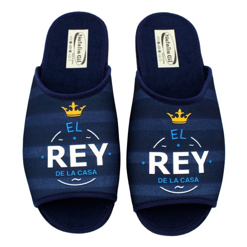 KING OF THE HOUSE open slippers NATALIA GIL 6302 - Navy