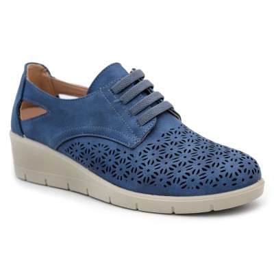 Comfort wedge shoe MySoft 24M212 - Blue