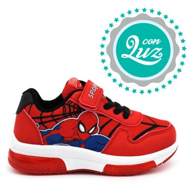 Spiderman light sneakers 6462 - Red